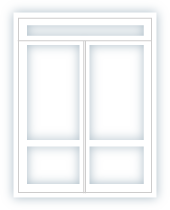 outward opening French door with top lights 2 x 2